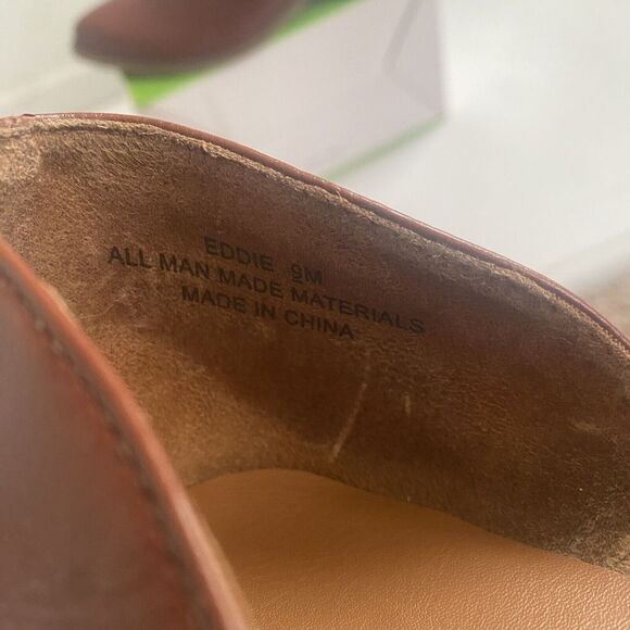 Cynthia Rowley Ankle Boots Cognac Color Eddie Slip-ons Block Heels Size 9 - Picture 12 of 15